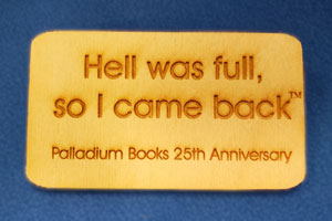 Hell Was Full Laser Etched Wooden Button