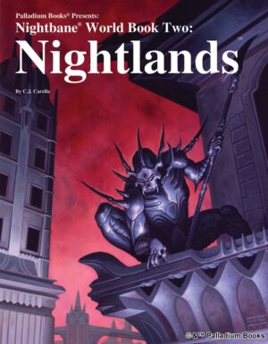 the cover for Nightbane book 2: Nightlands, shows a nightlands hound