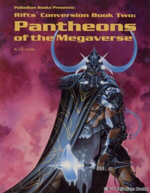 the cover for Rifts sourcebook 3 Mindwerks, shows the angel of death, a twisted woman who offers cybernetic conversions to supernatural creatures like gargoyles and brodkil who are in test tubes behind her